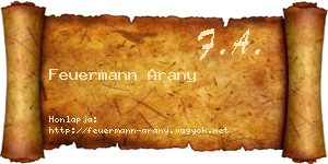 Feuermann Arany névjegykártya